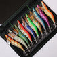 10pcs Squid Hook Set, Luminous Wood Shrimp Squid Hook Set 2.5/3.0/3.5 Number Cloth Shrimp Set Wood Shrimp Squid Hook