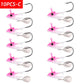 10PCS Jig Head Fishing Hooks with Mustad Hook 9g 12g 15g Fish Head Fishhook For Soft Worm Fishing Tackle DIY Kit