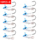 10PCS Jig Head Fishing Hooks with Mustad Hook 9g 12g 15g Fish Head Fishhook For Soft Worm Fishing Tackle DIY Kit