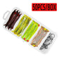 50pcs/lot Soft Lure Kit Soft Fishing Lure 5cm 5g Jig Head Hook With Fishing Tackle Box Pesca