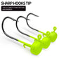 10pcs Jig Head 2.8g 3.5g 4.6g 7g Fishing Lures Sinking Jigs Metal Spoons Fishing Hooks Jigging Baits Tackle for Outdoor Fishing