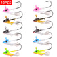 10PCS Jig Head Fishing Hooks with Mustad Hook 9g 12g 15g Fish Head Fishhook For Soft Worm Fishing Tackle DIY Kit