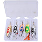 5pcs Fishing Lure Spinner bait, Bass Trout Salmon Hard Metal Spinner Baits Kit with Tackle Boxes