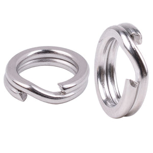 100pcs Stainless Steel Split Ring Diameter 3mm To 8mm Heavy Duty Fishing Double Ring Connector Fishing Accessories