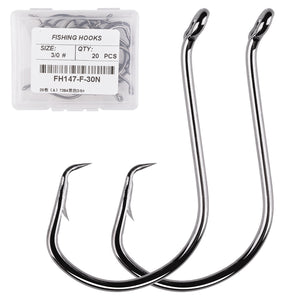 20pcs/box Fishhook Octopus Fishing Hooks Sea Fishing Offset Sport Circle Bait Fishhooks Carp Fishing Accessories 6# -#7/0 Hooks