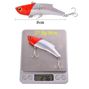 1 PC 9 Cm/27.6G Artificial Japanese VIB Sinking Fishing Lure Lead Inside Hard Bait Diving Swivel Bait Winter Sea Fishing Tackle