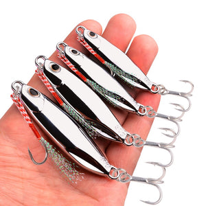 1PC 10g 15g 20g 30g 40g Zinc Alloy Spoon Fishing Lure Jig Bait Casting Wobbler Artificial Hard Fishing Swimbait Mackerel Bass