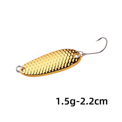 1PCS Metal VIB Spoon Lures 1.5g 2.5g 3.5g 5g Artificial Bait with Feather Hook Night Fishing Tackle for Bass Pike Perch