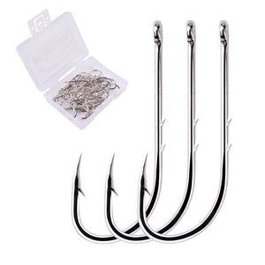 200pcs/box Long Shank Fishing Hooks Mixed Size 1# 3# 5# 7# Fishing Hook Set Sharp Barbed Offset Narrow Bait Pesca Hook